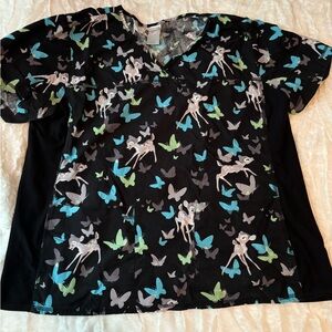 Disney Bambi Scrub Top Size 2X